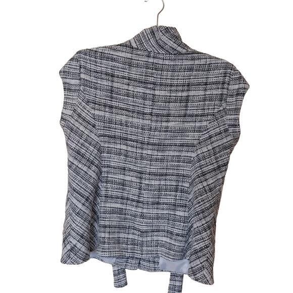 Ny Collection Size Large L 60's 50's Style Black White Sleeveless Sweater Top - Picture 2 of 7